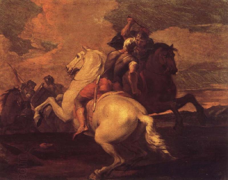Francesco Simonini Two battle ends horseman China oil painting art